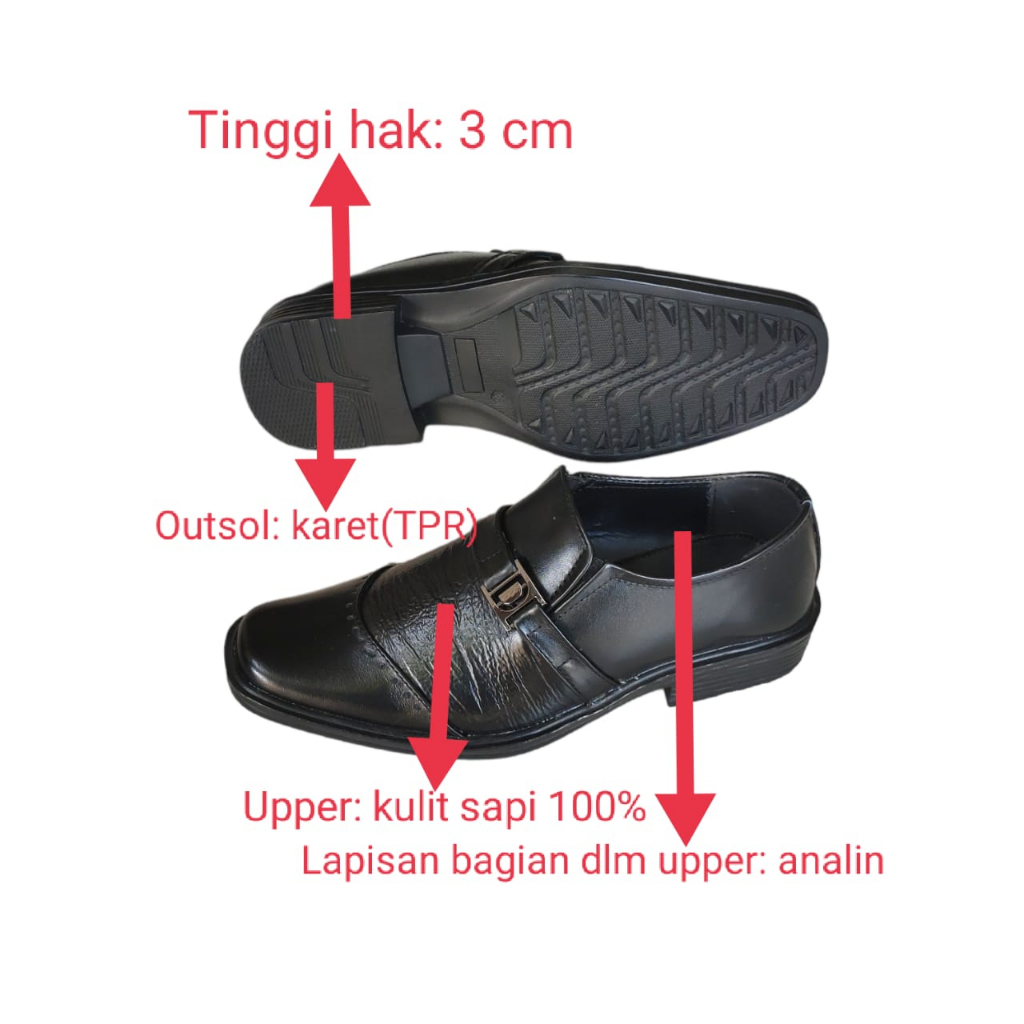 Sepatu pantovel 0205 asli kulit sapi termurah