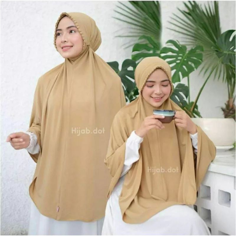 HIJAB JUMBO SYAR'I KEKINIAN TERBARU NON PET / JILBAB LIPIT KCB HUSNA /;JILBAB BERGO JERSEY TERBARU /