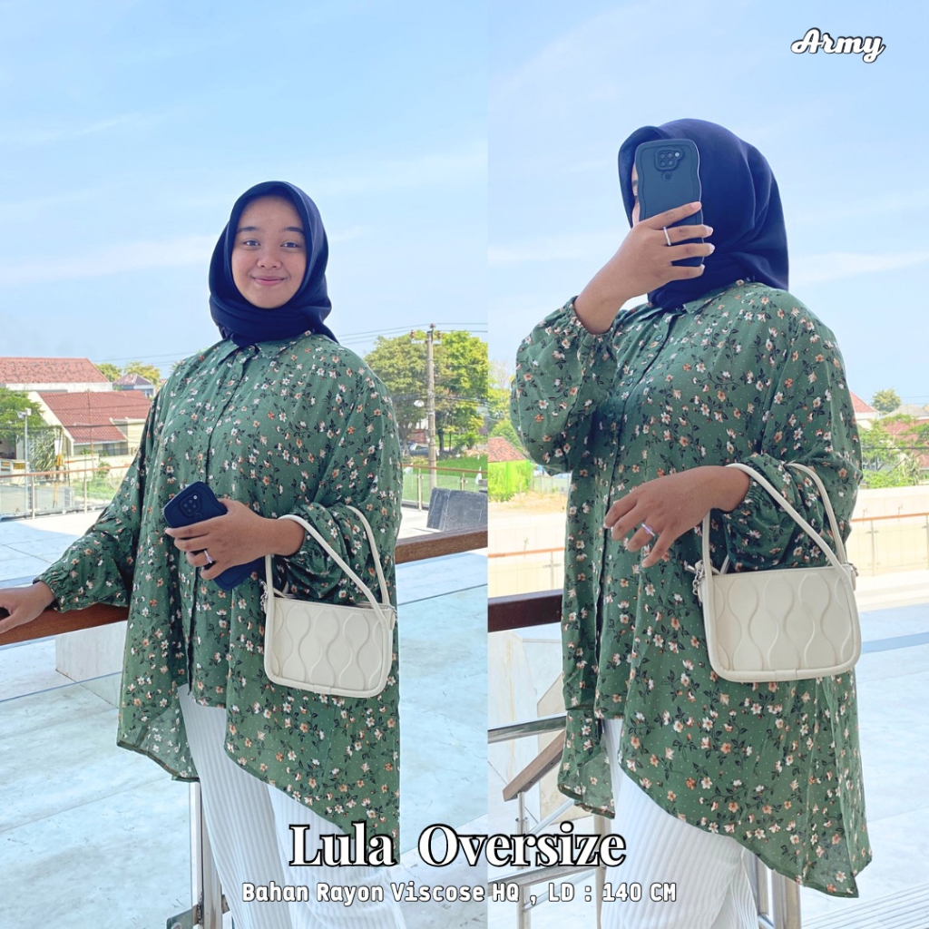 ATASAN BLOUSE OVERSIZE WANITA DEWASA || LULA OVERSIZE UKURAN JUMBO LD 140 CM || OVERSIZE ATASAN WANI