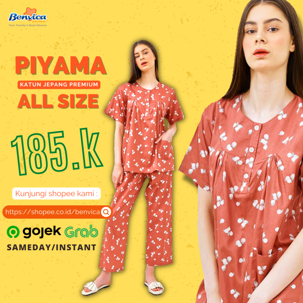 BAJU TIDUR CELANA PANJANG KATUN JEPANG GREET