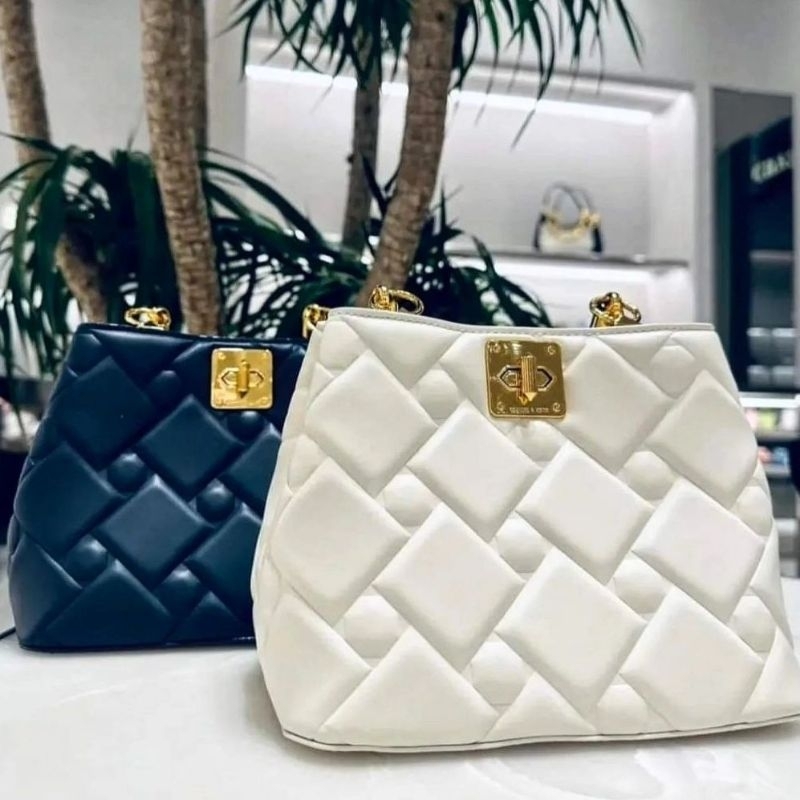 CK Tillie Quilted Top Handle Bag