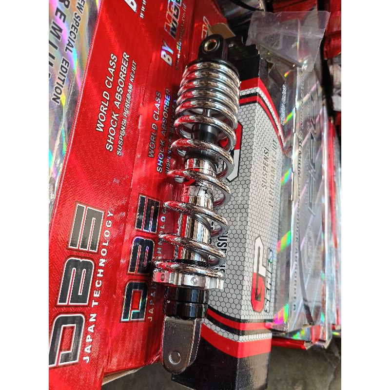 Shock Mio shockbreaker GP series Mio 310 mm warna Croom Mio smile Mio sporty beat lama