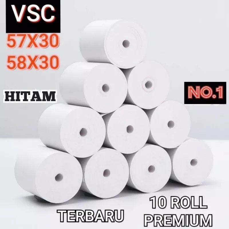 

Kertas Struk Thermal Paper Rol 57x30 58x30 Termal EDC Thermal Printer Mini Bluetooth
