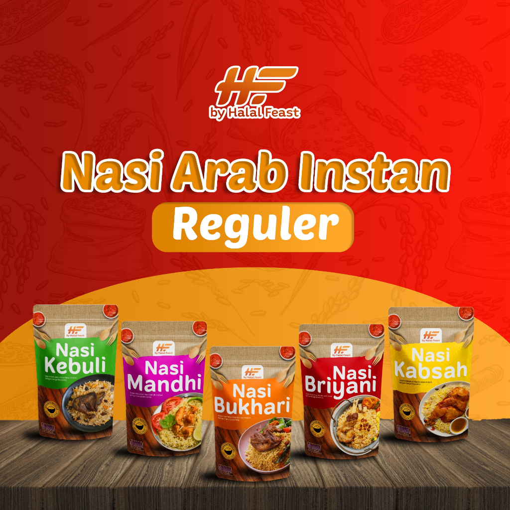 

BERAS BASMATI 300 Gram + BUMBU INSTAN NASI BRIYANI , BUKHORI , KABSAH , KEBULI , MANDHI