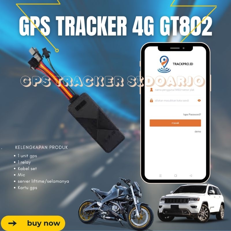 GPS TRACKER 4G GT802 GRATIS SERVER LIFTIME trackpro bonus kartu