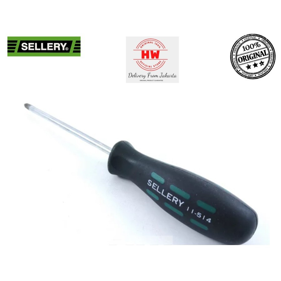 Obeng Bunga Obeng Plus Gagang Karet 4 Inch X 5mm (+) SELLERY 11-514