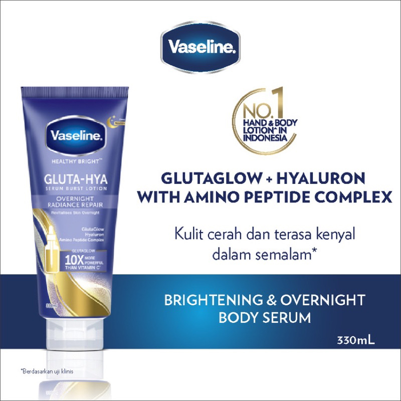 Vaseline Gluta Hya OverNight Radiance Repair Body serum 200Ml