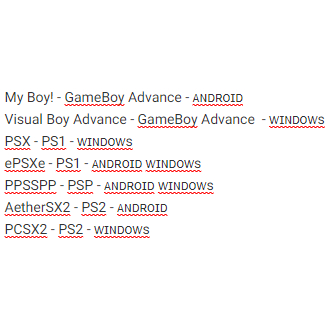 Emulator PSP, PS1, PS2, GameBoy Advance - PC Laptop Windows Android