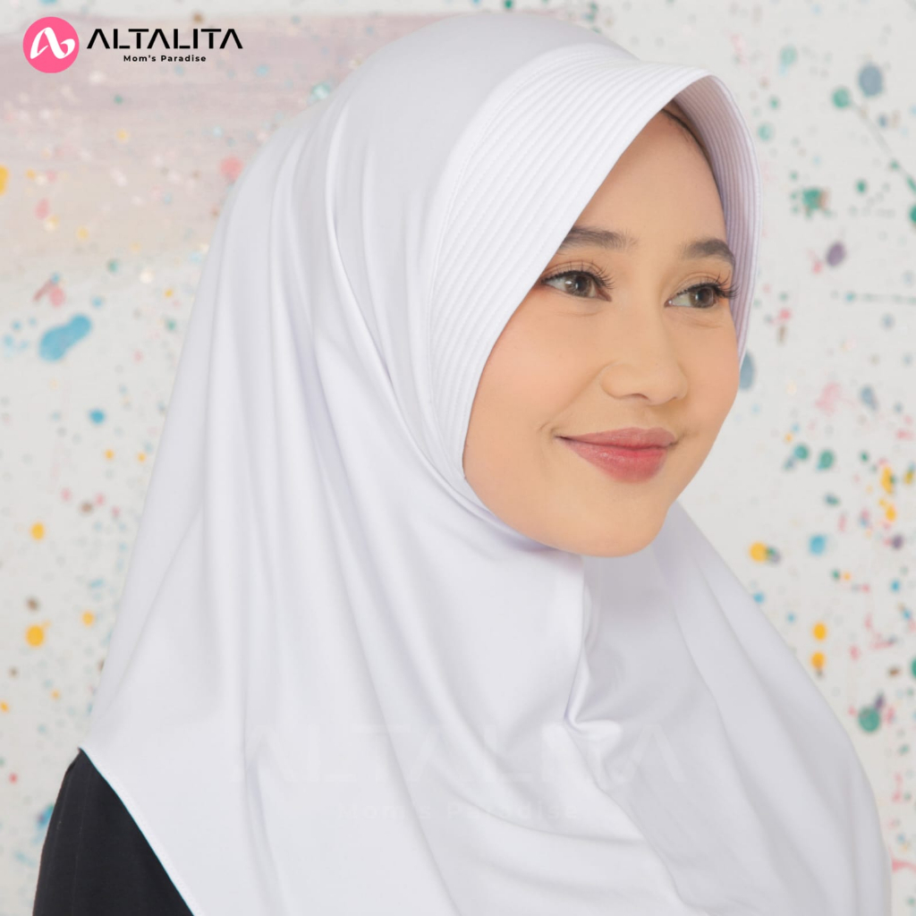 Altalita - Jilbab Bergo Qiara Penguin Size S Hijab Sport Instan Menutup Dada Terbaru Kerudung Jersey Instan Premium Cocok Untuk Sekolah Olahraga Volly Futsal Senam dan Sehari-Hari