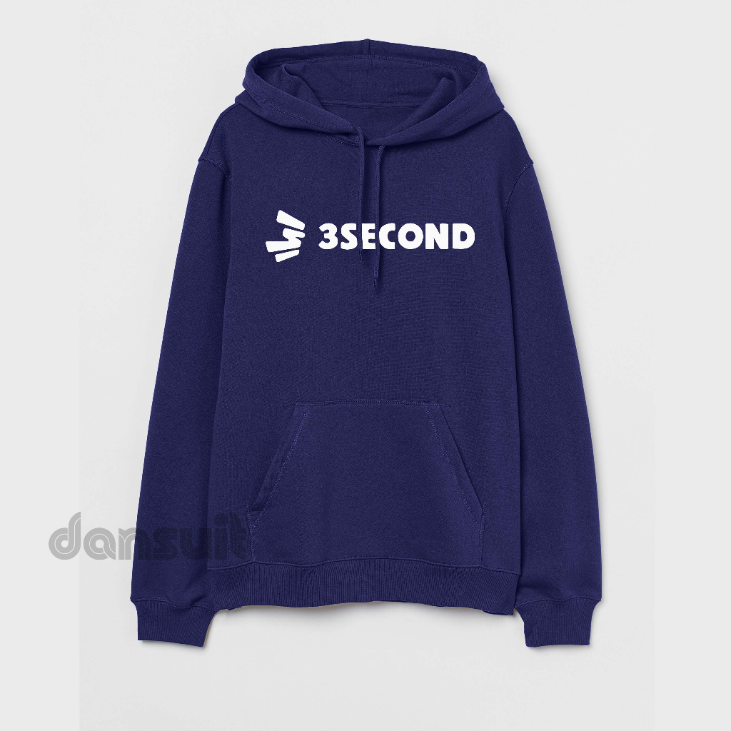 Sweater Hoodie Pria/Wanita Size M - XXXL Hoodie Distro 3SECOND  Logo Bahan Fleece Tebal Premium