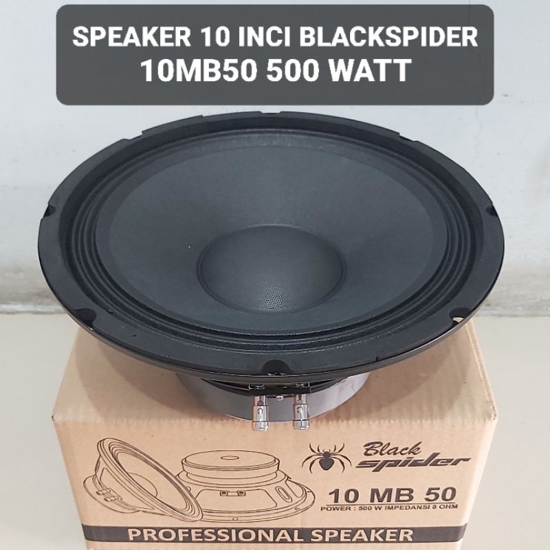 BLACK SPIDER Speaker 10 Inci 10MB50 Speker Komponen 500 Watt Blackspider