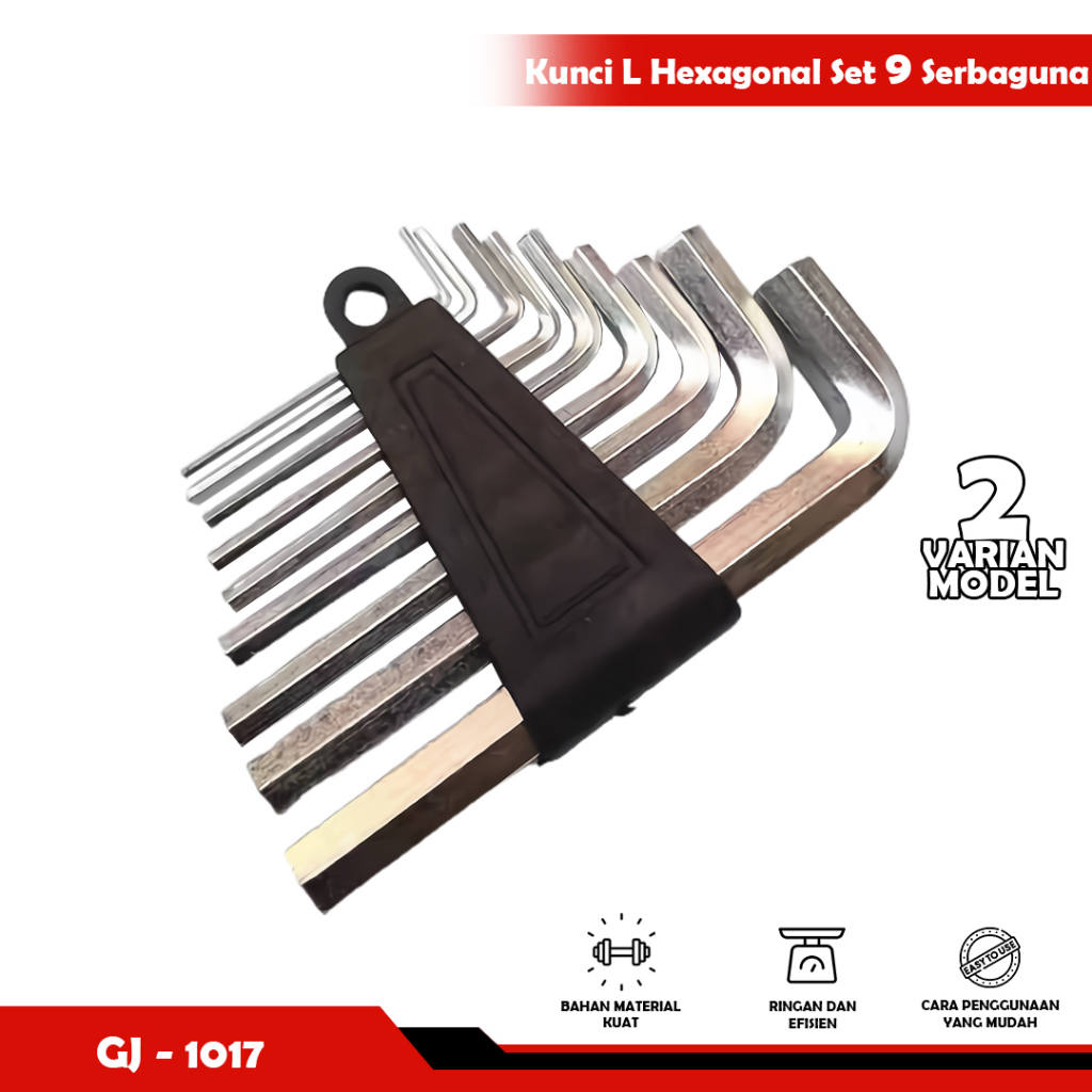 KUNCI L SET MIDDLE FLAT 9 PCS/KUNCI L SET- yosinogawa