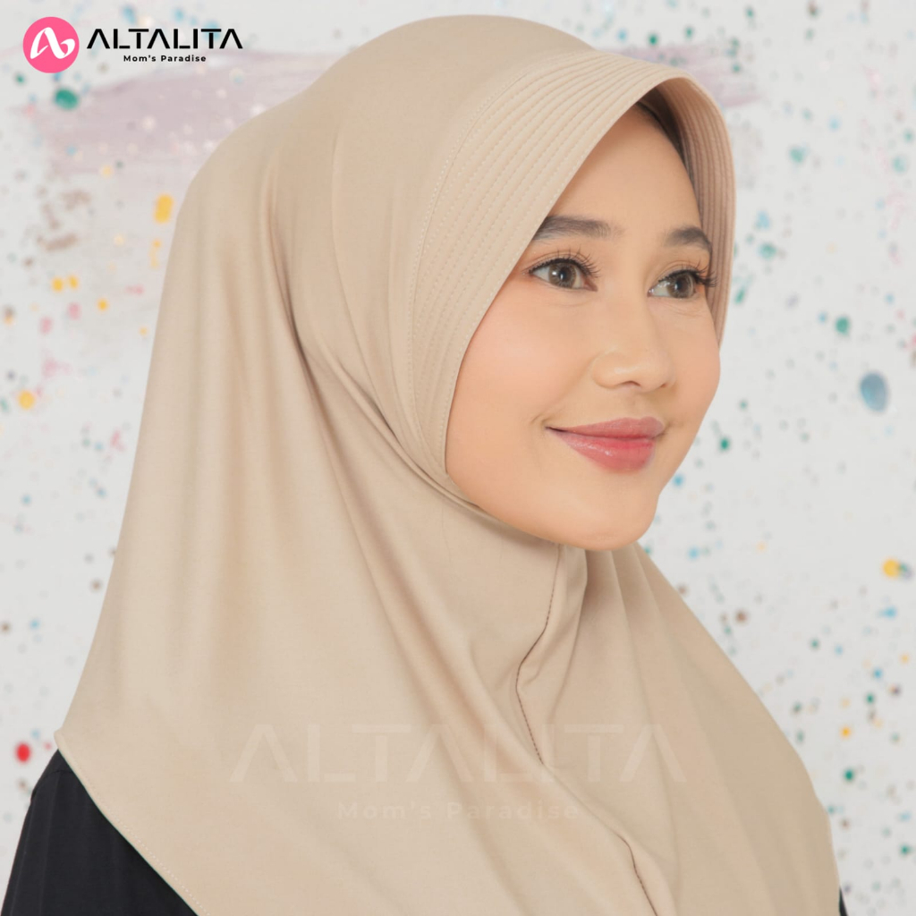 Altalita - Hijab Bergo Sport Penguin Size S Kerudung Instan Qiara Jersey Premium Jilbab Instan pet Tebal Menutup Dada Cocok Untuk Sekolah Olahraga Volly Futsal Senam dan Sehari-Hari