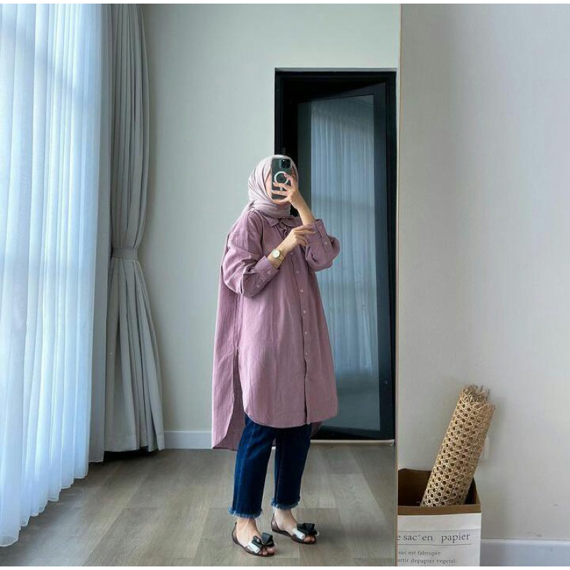 RIYUKA TUNIK || TUNIK RAYON TWILL POLOS