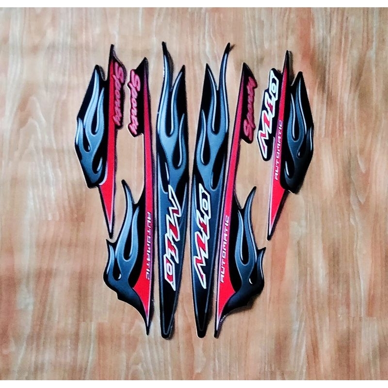 striping api mio sporty warna hitam