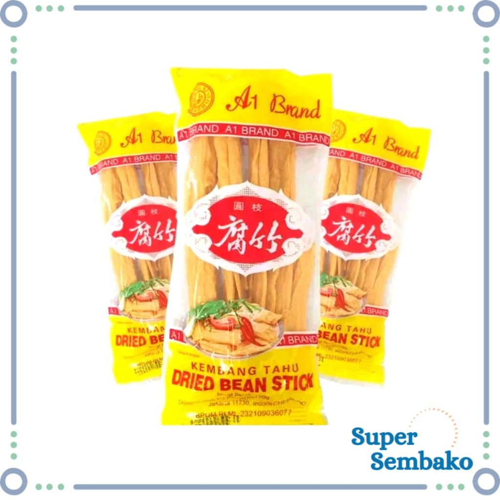 KULIT KEMBANG TAHU FUCUK DRIED BEAN STICK A1 BRAND 120g MAKASSAR