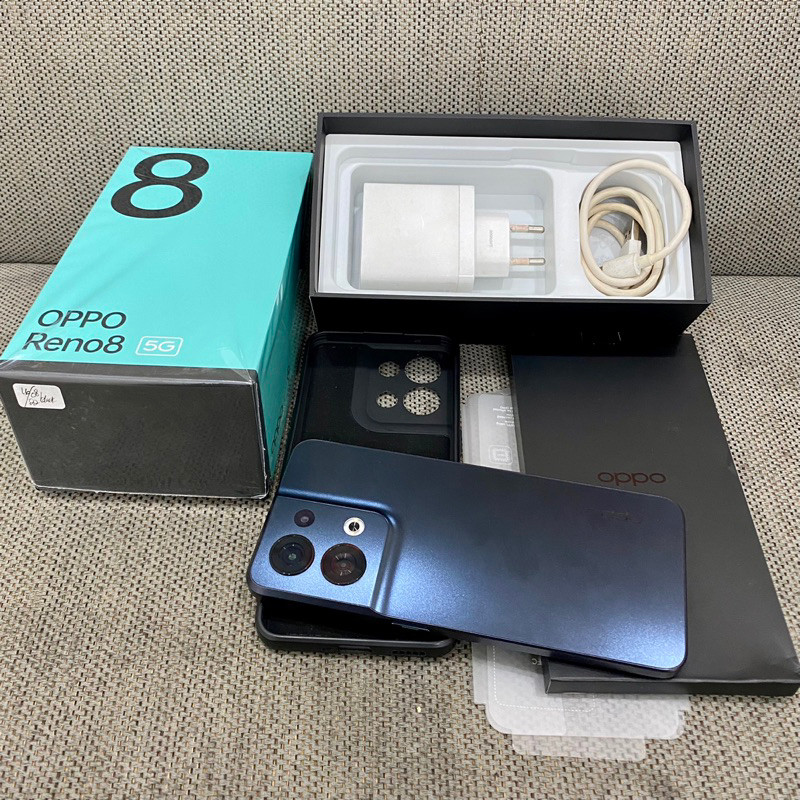 Oppo reno 8 5g ram 8 rom 256 black full ori garansi