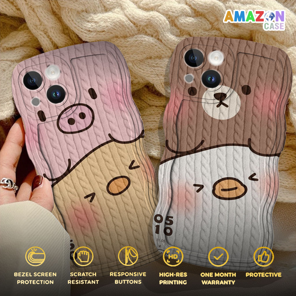 CASE GELOMBANG BEAR INFINIX HOT 12 HOT 20S HOT 12 PLAY HOT 10 PLAY HOT 11 PLAY - CASING GELOMBANG IN