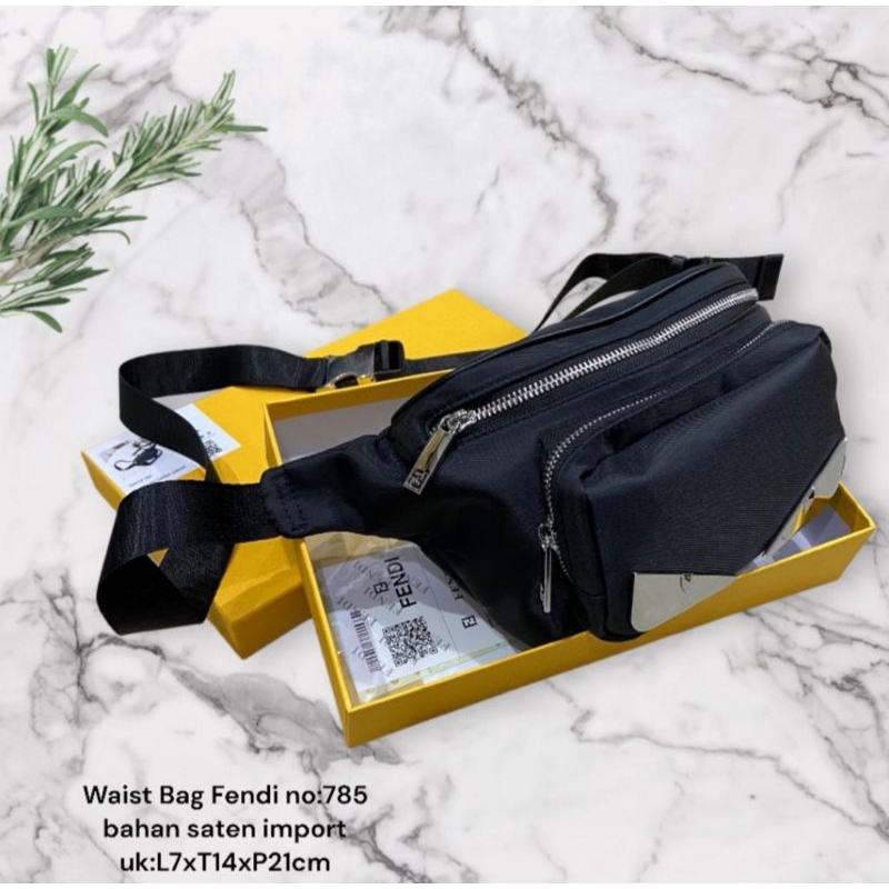 WAISTBAG PRIA WANITA TAS PINGGANG TAS SELEMPANG FENDI IMPORT