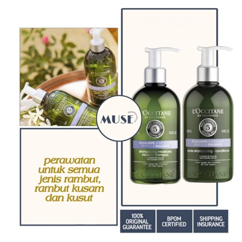 Loccitane Gentle &amp; Balance Shampoo 500ml / Conditioner 500ml / Aromachologie 5 Essential Oils