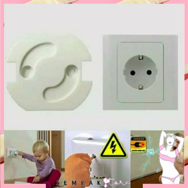 SS Pengaman Stop Kontak Otomatis Electrick Socket Protection Automatic Penutup Colokan Listrik Baby Safety Socket Cover