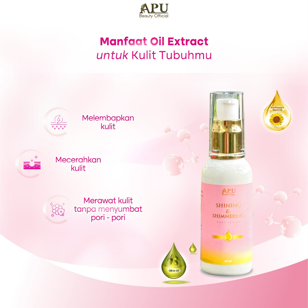 SHINING SHIMMERING BODY LOTION TONE UP | PEMUTIH BADAN by APU BEAUTY CARE