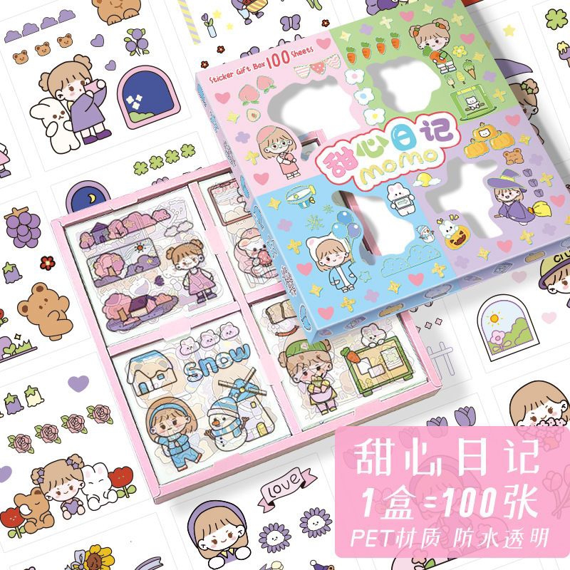 

Stiker Momo 100 Lembar Rainbow Stiker Senmu 100pcs Motif Lengkap Stiker Viral Korea