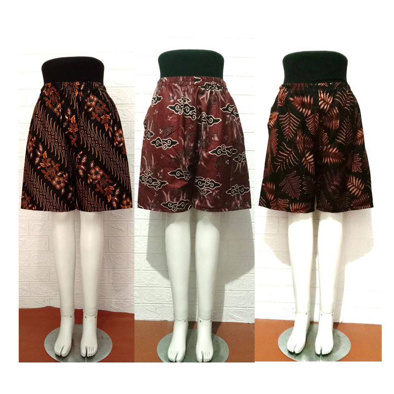 CELANA PENDEK DEWASA BATIK KATUN HALUS