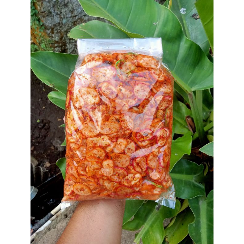 

seblak kemplang jablay extra pedas daun jeruk kemasan 500gram