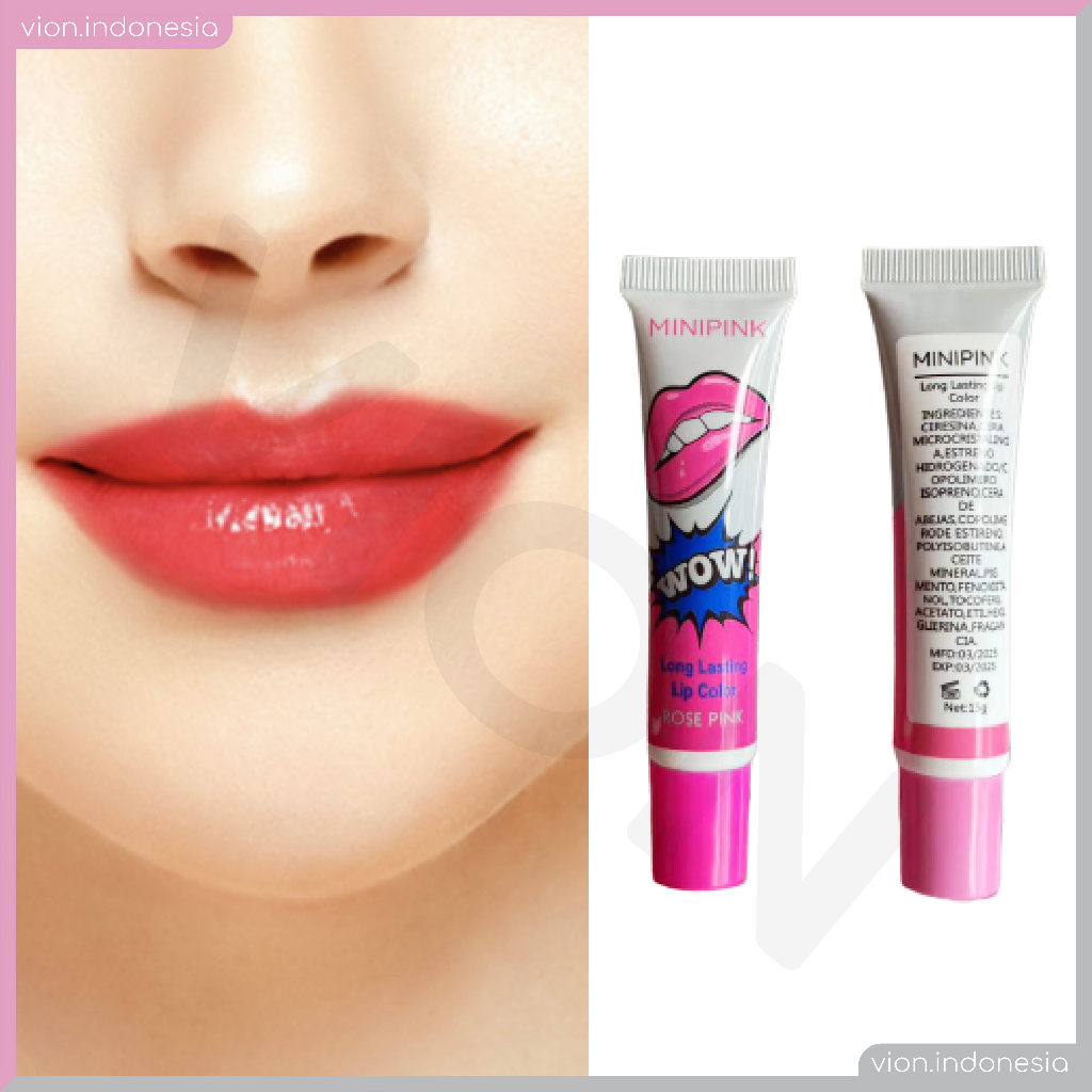 MINIPINK Wow Peel Off Lipstick Long Lasting Lipstik Tattoo Lip MP021