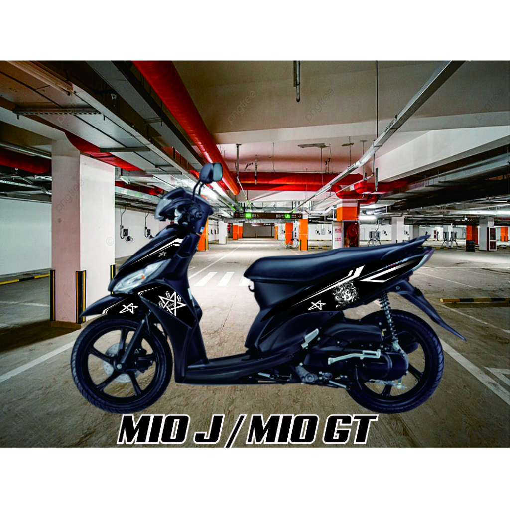 SETIKER MOTOR YAMAHA MIO GT / MIO J VARIASI MEDUSA LIS STRIPING MIO J POLET SIMPLE / STICKER MOTOR M