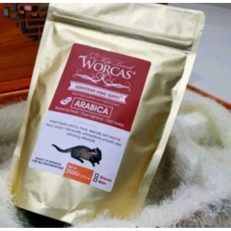 

Kopi Luwak Worcas Arabica isi 250 gr bean or ground Kopi Luwak 猫屎咖啡