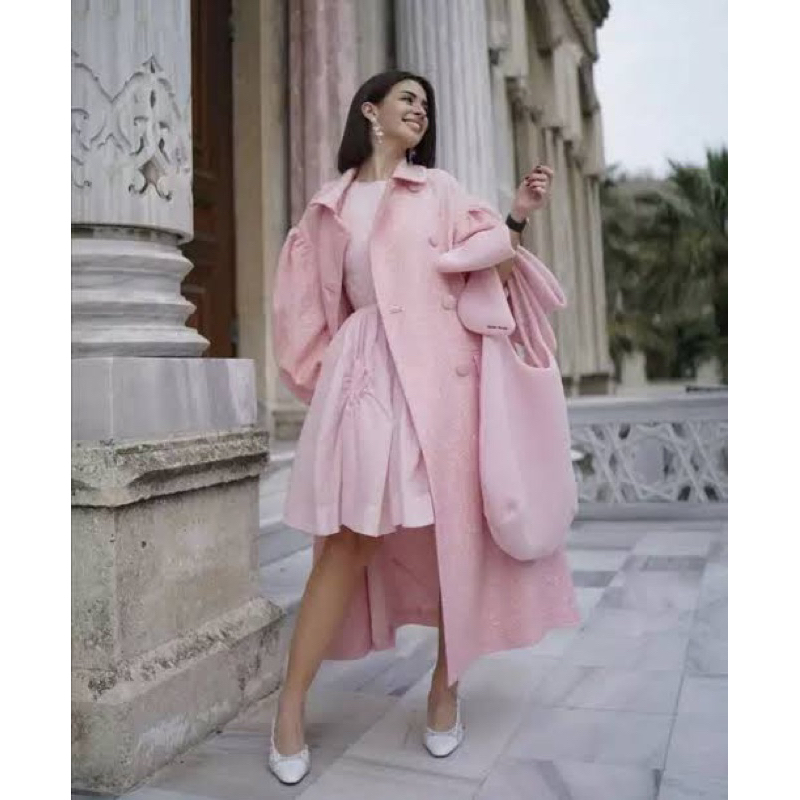 H&M x Simone Rocha Pink Cloque Dress