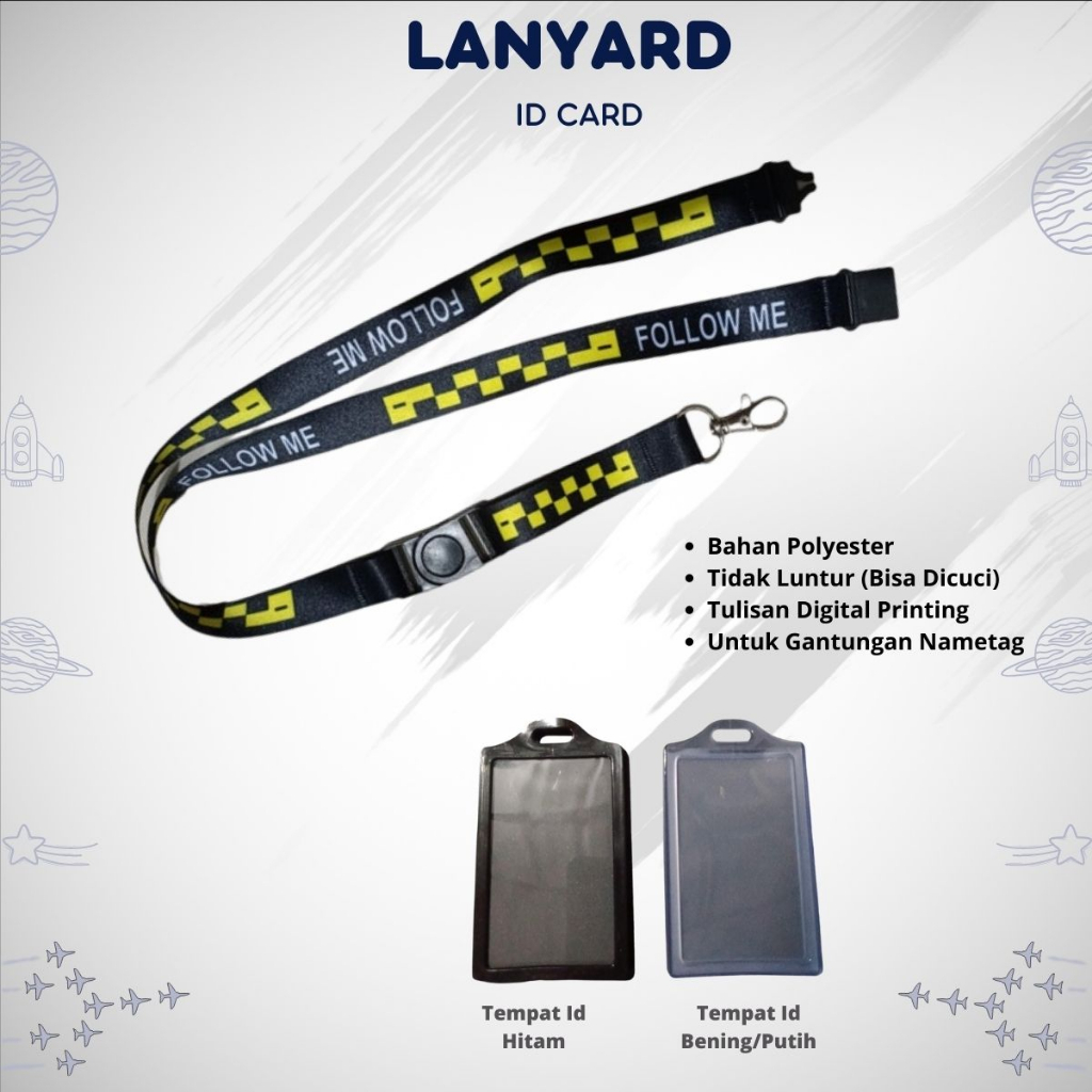 

FOLLOW ME AMC BISA COD Gantungan / Lanyard id kantor 2 CM ORIGINAL BEST SELLER + id card 2 slot ANTI LUNTUR