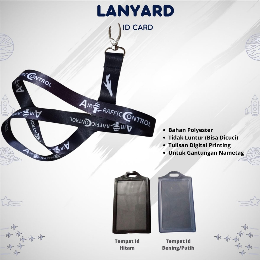 

Air TRAFFIC CONTROL ( ATC ) Lanyard Gantungan ID 2 slot PREMIUM BEST SELLER BISA COD