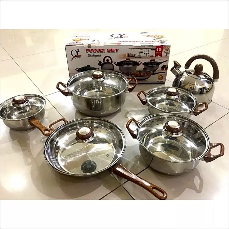 PANCI SET ISI 12 PCS / OANCI SERBAGUNA STAINLESS STEEL 12 PCS