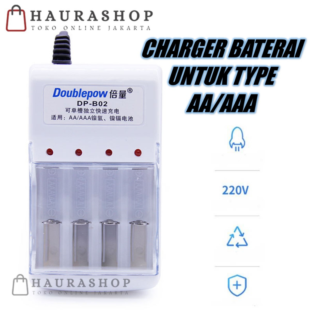 Charger Baterai AA dan AAA Doublepow DP-B02 4 Slot