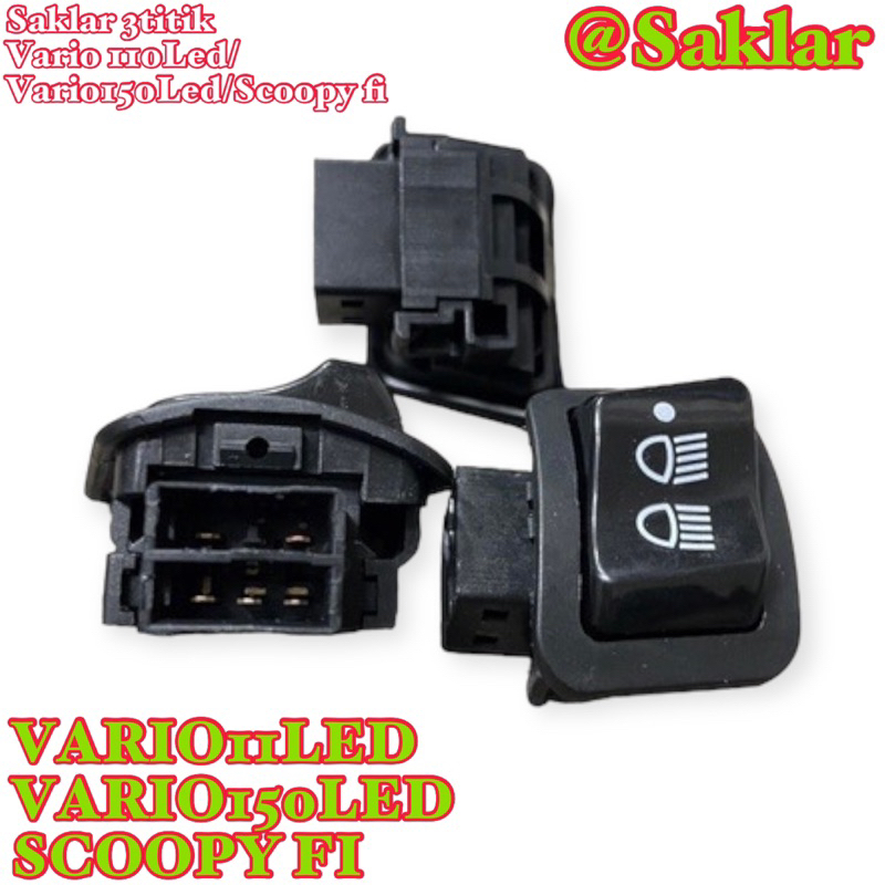 COD SAKLAR TOMBOL DIM 5 SOCKET 5PIN SOCKET SUPRA SCOOPY FI VARIO110LED VARIO125 VARIO150 DLL