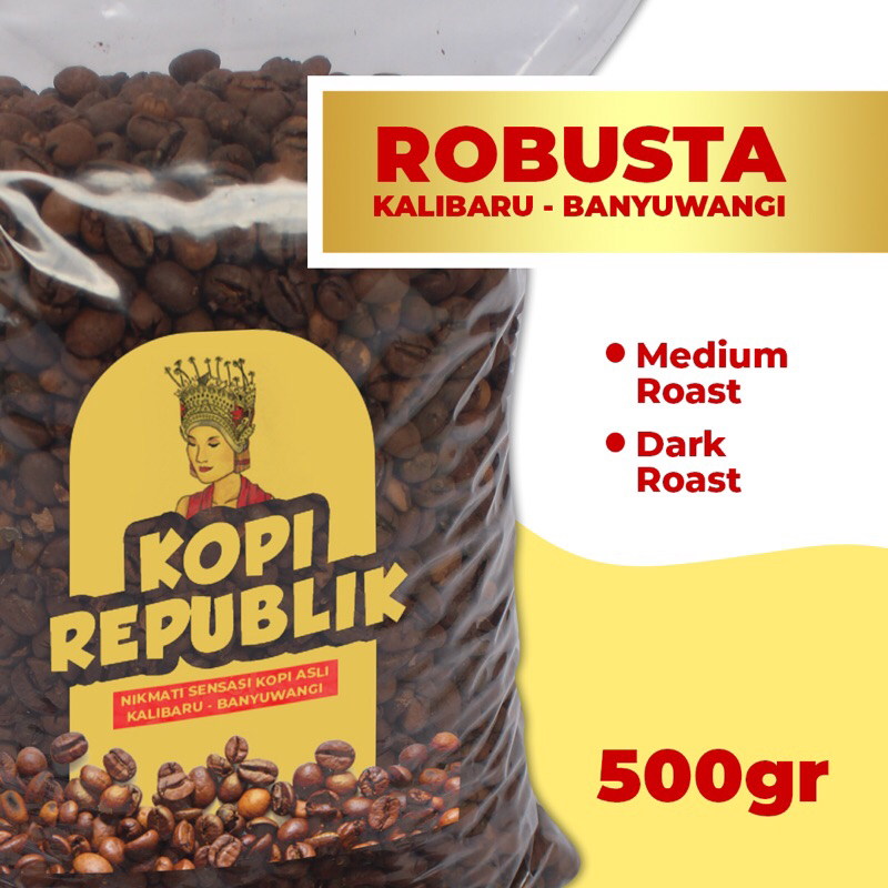 

Roasting Kopi Robusta premium 500gr asli Kalibaru Banyuwangi