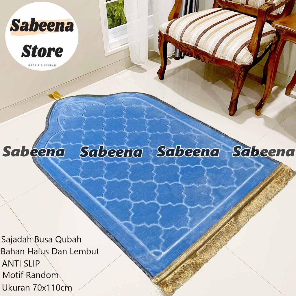 Sajadah Qubah Polos Anti Slip Ukuran Dewasa Bahan Super Halus Perlengkapan Sholat -&gt;Sejadah