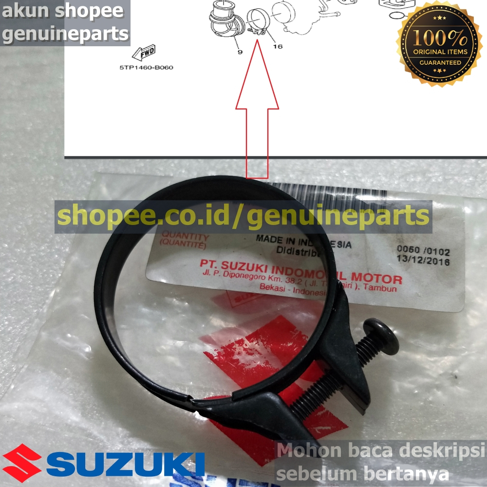 KLEM KARET FILTER KARBURATOR JUPITER Z 110CC 2003-2009 BURHAN ORIGINAL SUZUKI