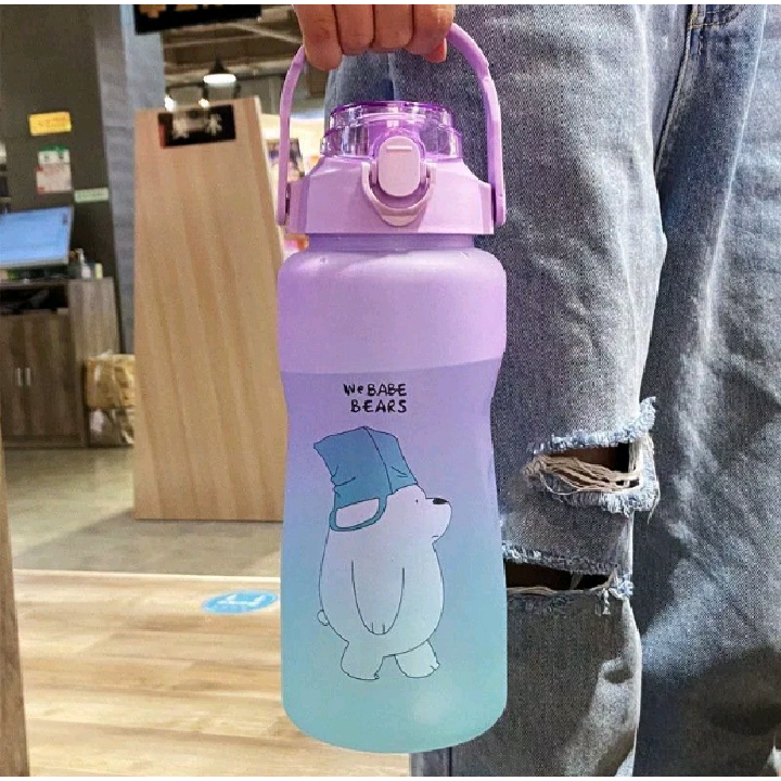 Botol Minum Beruang Panda Botol Viral Bear We Babe Bears Gradasi 2 Liter Free Stiker