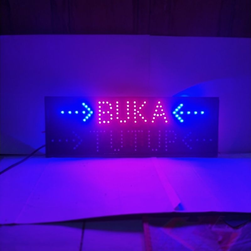 LAMPU TULISAN BUKA TUTUP led sign