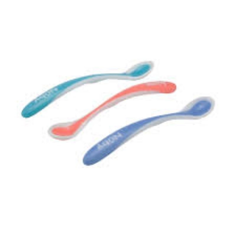Nuby 3 PK Hot Safe Spoon / Sendok Bayi