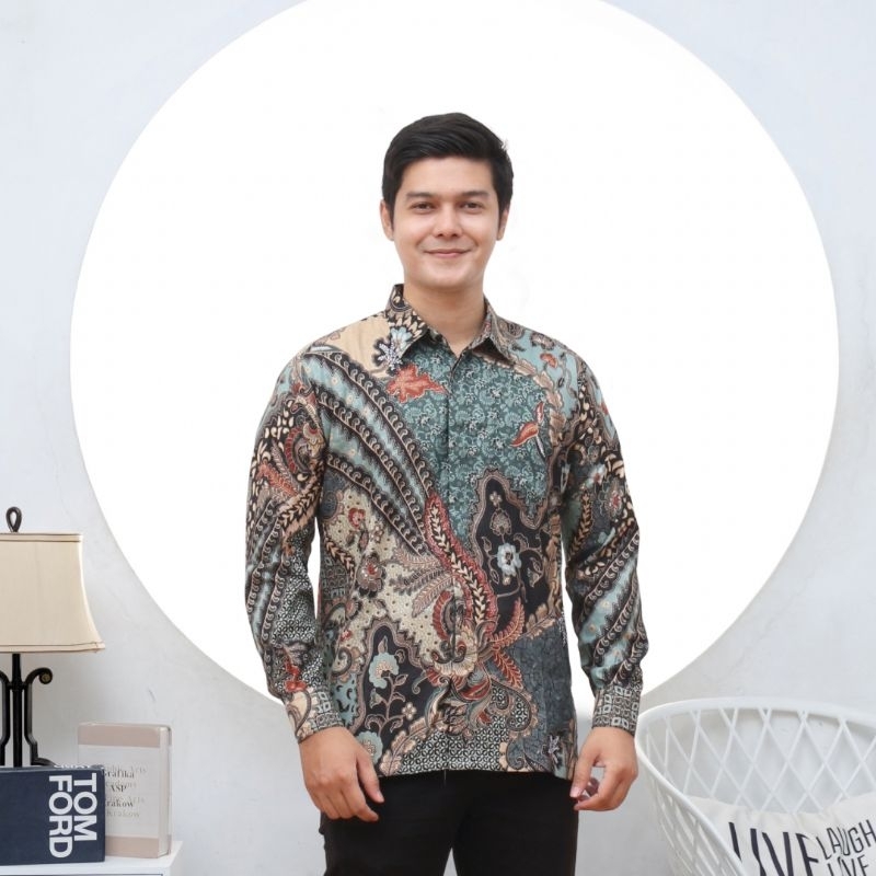 Kemeja batik lengan panjang kemeja pria SIZE M L XL XXL