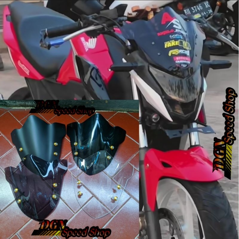 VARIASI VISOR CB 150 R NEW/OLD MODEL TERBARU WINDSHIELD CB 150 PLUS BAUT VARIASI