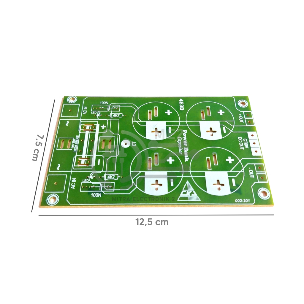 Papan PCB Elco Power Bank Capasitor PSU Fiber 2 Lubang 4 Lubang 6 Lubang CKJ