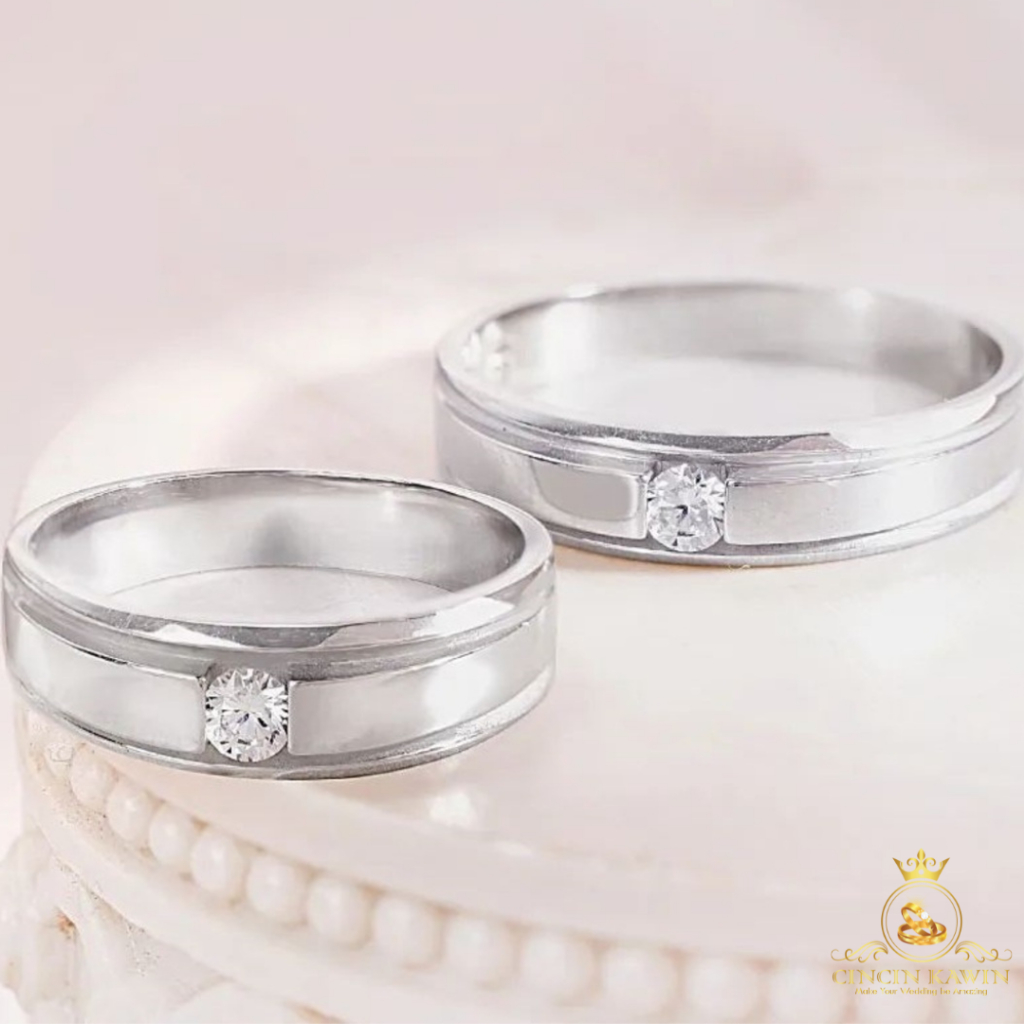 cincin tunangan perak couple