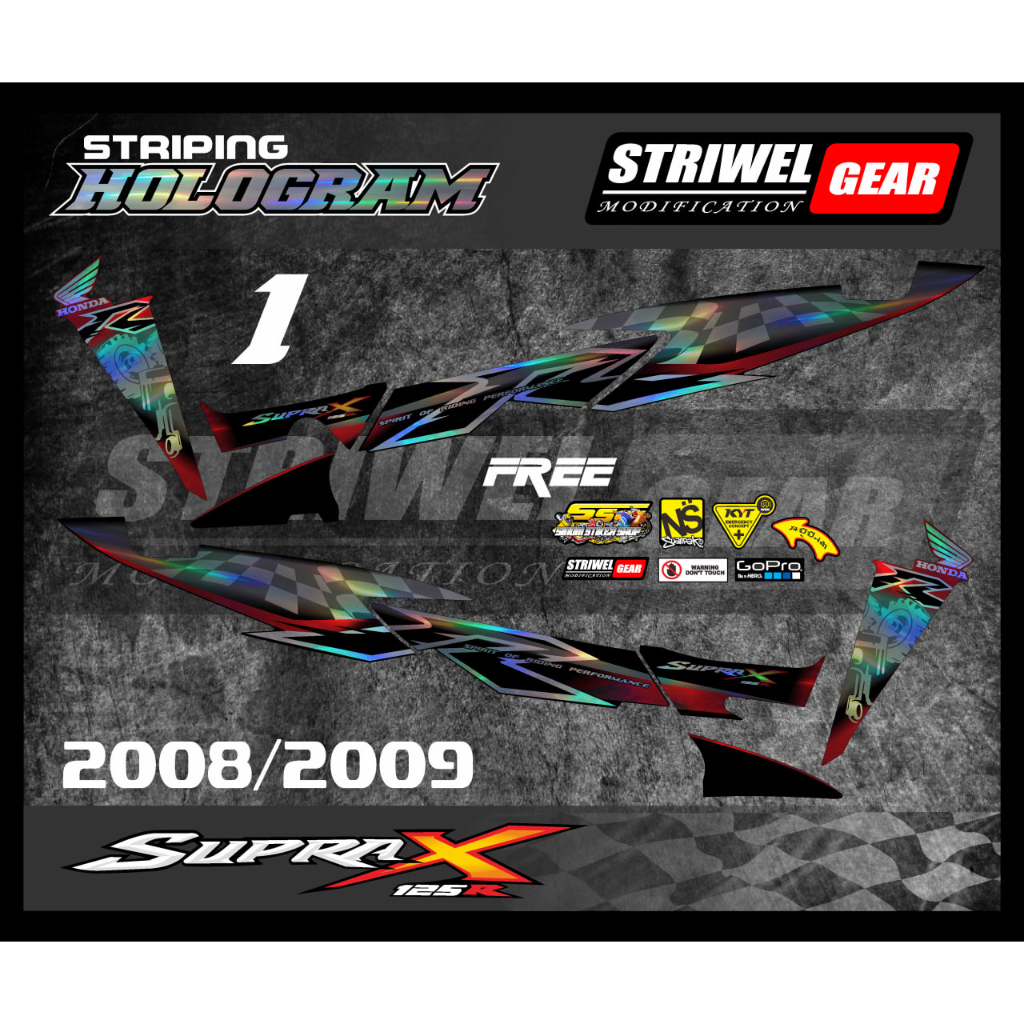 Supra X 125 Stiping Hologram Honda Supra X 125 Tahun 2008 cw