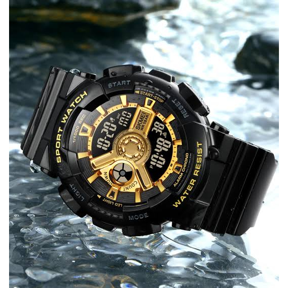 JAM TANGAN SKMEI 1828 DUAL TIME ORIGINAL/JAM TANGAN SKMEI WATERESISTAN/SKMEI 1828/